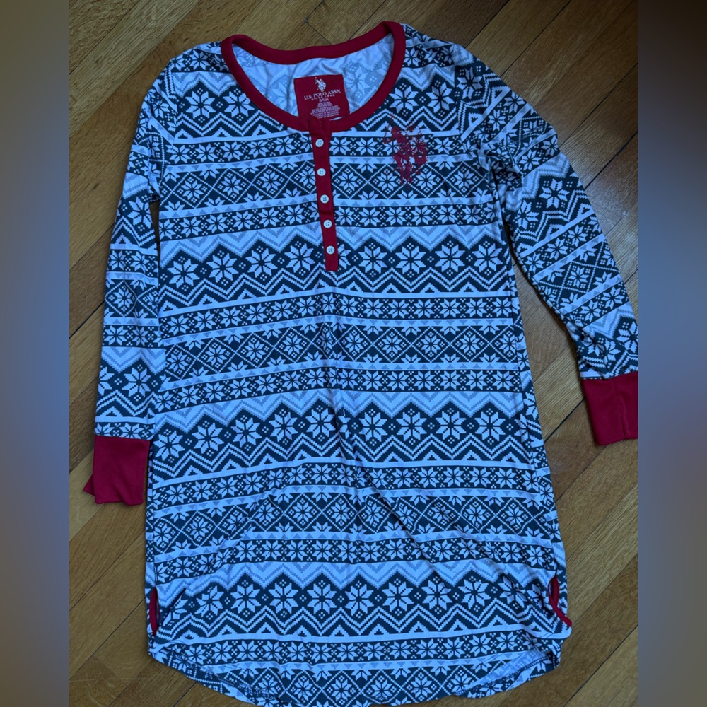 U.S. Polo Assn. Red and White Apparel. Woman’s nightgown size S